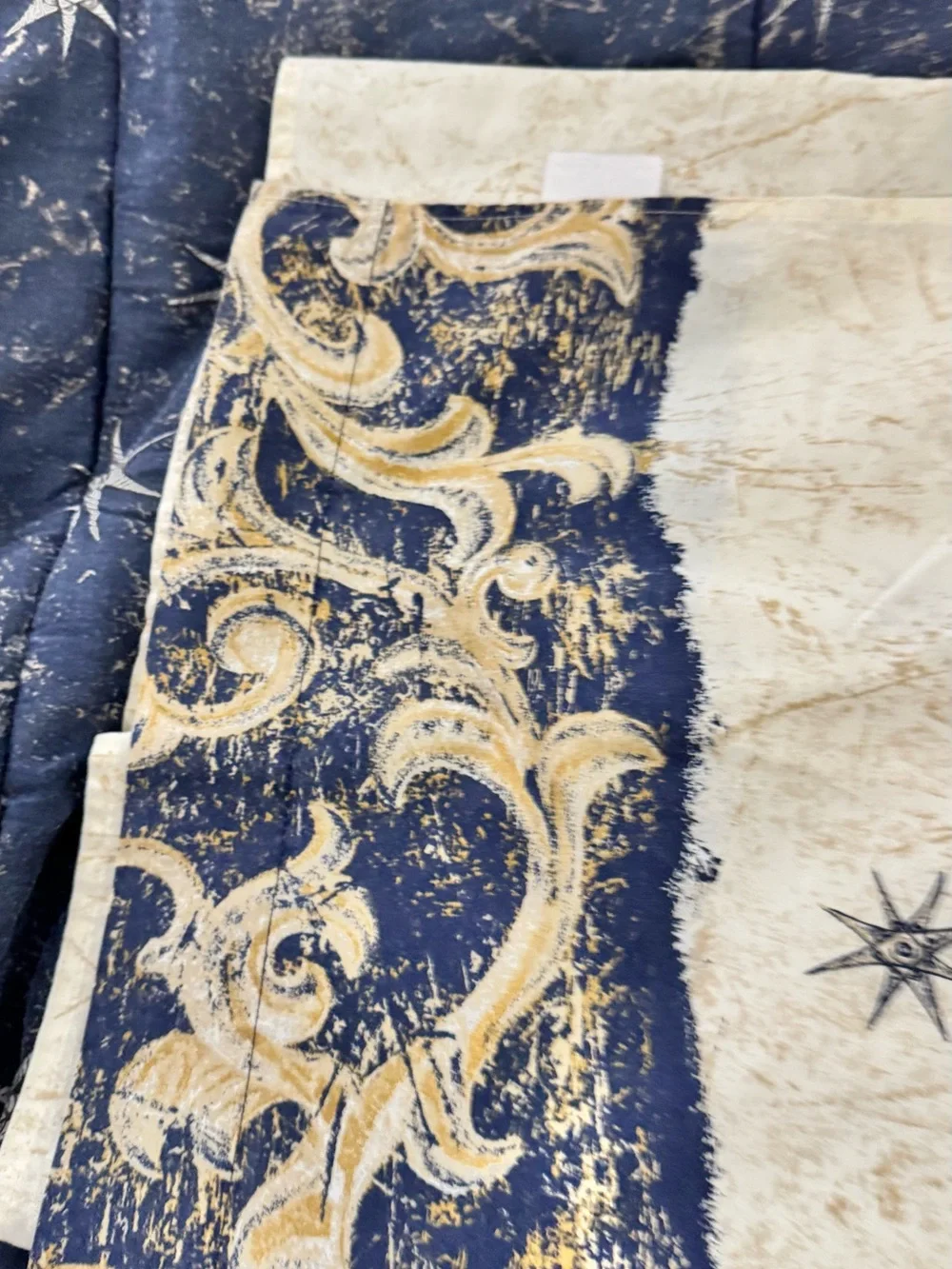 Y2K Vintage 90s Celestial Sun & Moon Navy Comforter Set